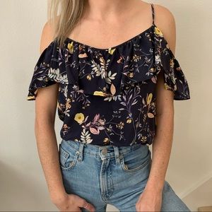 Silk Floral Off The Shoulder Tank